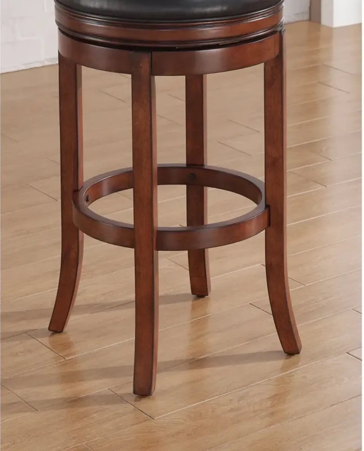 American Woodcrafters Wood Frame Barstool Medium Walnut Backless Stool