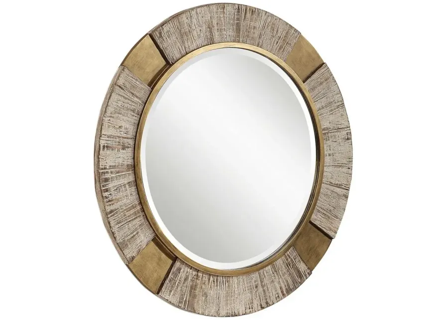 REUBEN GOLD ROUND MIRROR