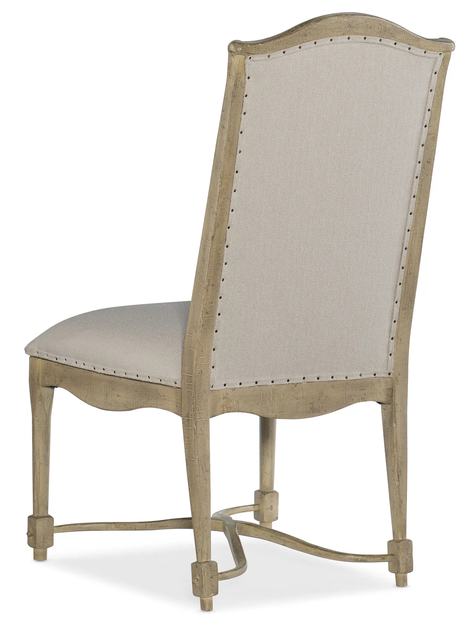 CIAO BELLA UPHOLSTERED BACK NATURAL FINISH SIDE CHAIR