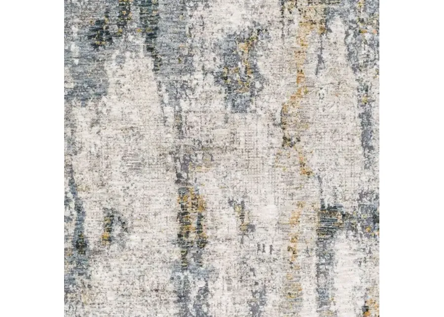 LADOGA CREAM/DENIM BLUE/GRAY/LIGHT BEIGE 5 X 8 AREA RUG