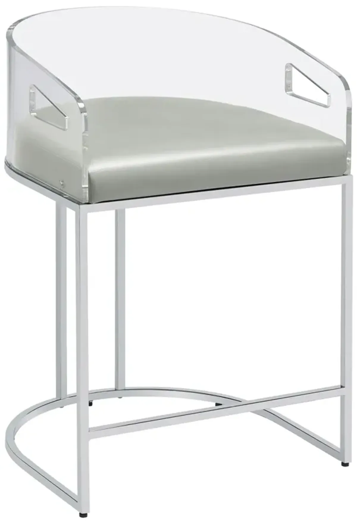 Coaster Thermosolis Clear Acrylic Counter Chair Chrome