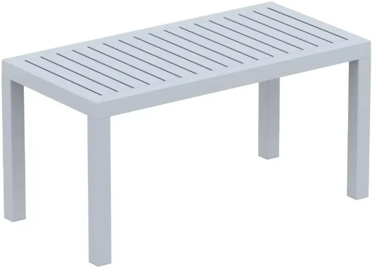 Compamia Ocean Rectangle Coffee Table Silver Gray