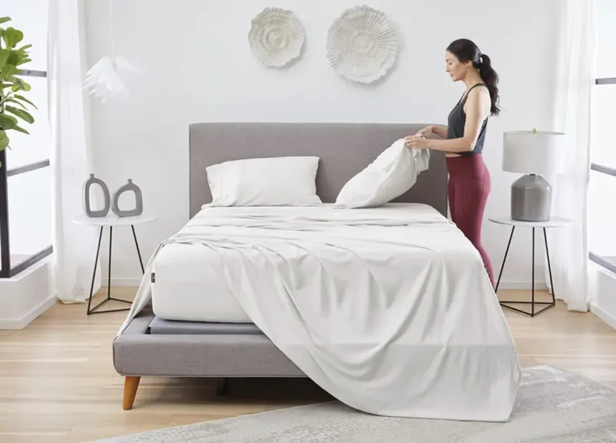 Bedgear Queen Bright White Hyper-Linen Sheet Set