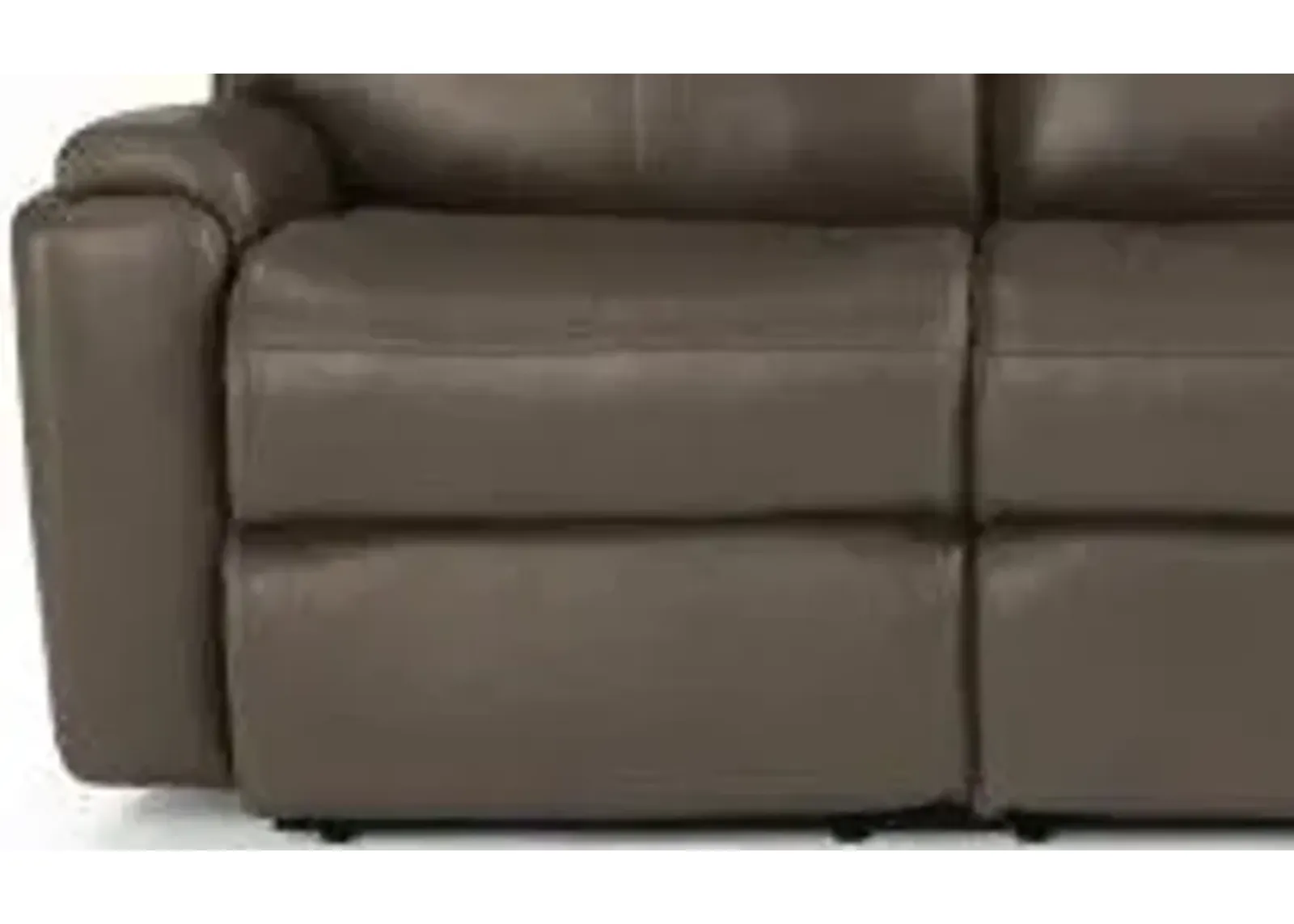 Flexsteel Rio Dark Stone Power Reclining Leather Sofa