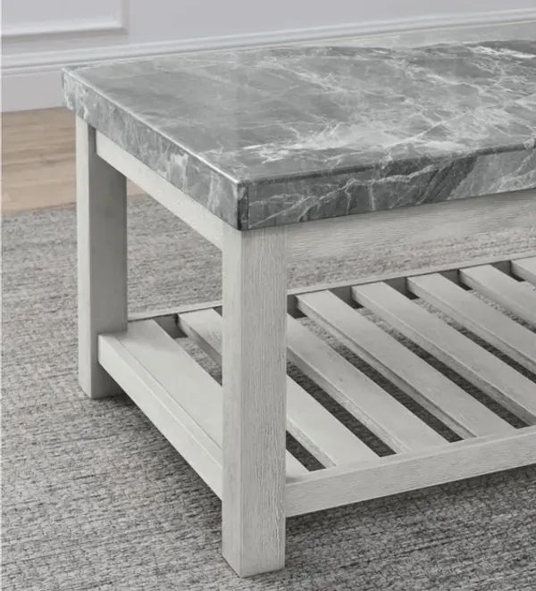 Steve Silver Canova Gray Marble Coffee Table