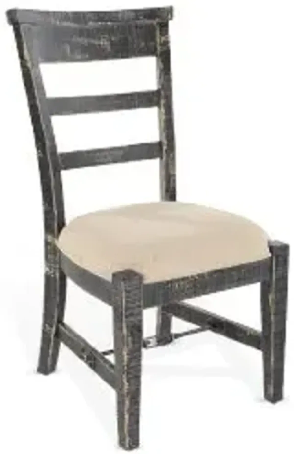 Sunny Designs Marina Black Sand White Sand Side Dining Chair Cushioned Seat