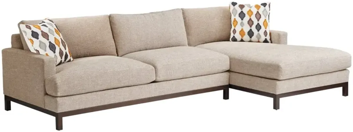 Barclay Butera Upholstery by Barclay Butera Horizon Bronze Leather Sectional