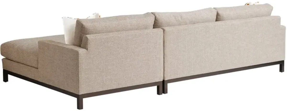 Barclay Butera Upholstery by Barclay Butera Horizon Bronze Leather Sectional