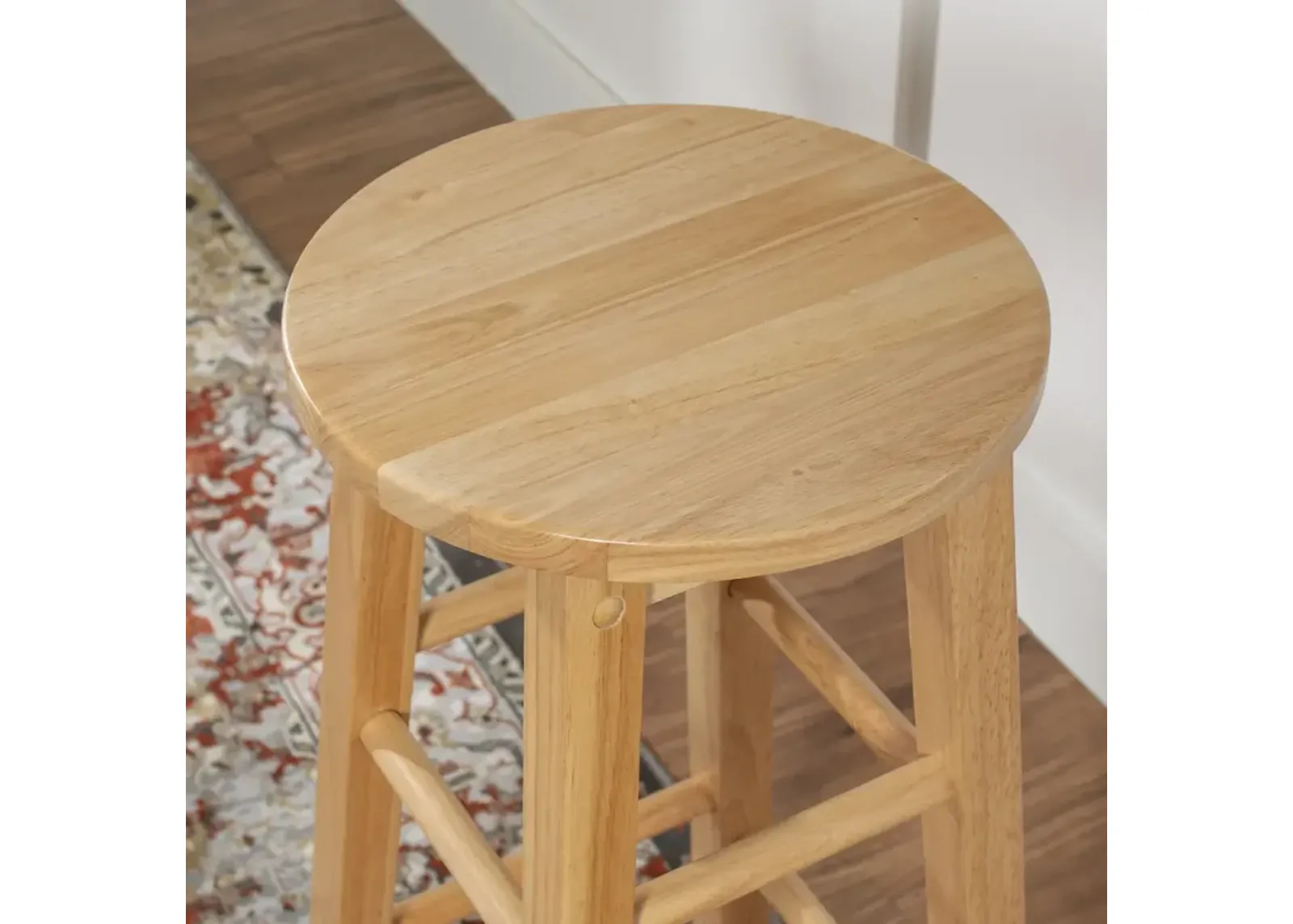 Linon 29 Inch Bar Stool with Round Seat