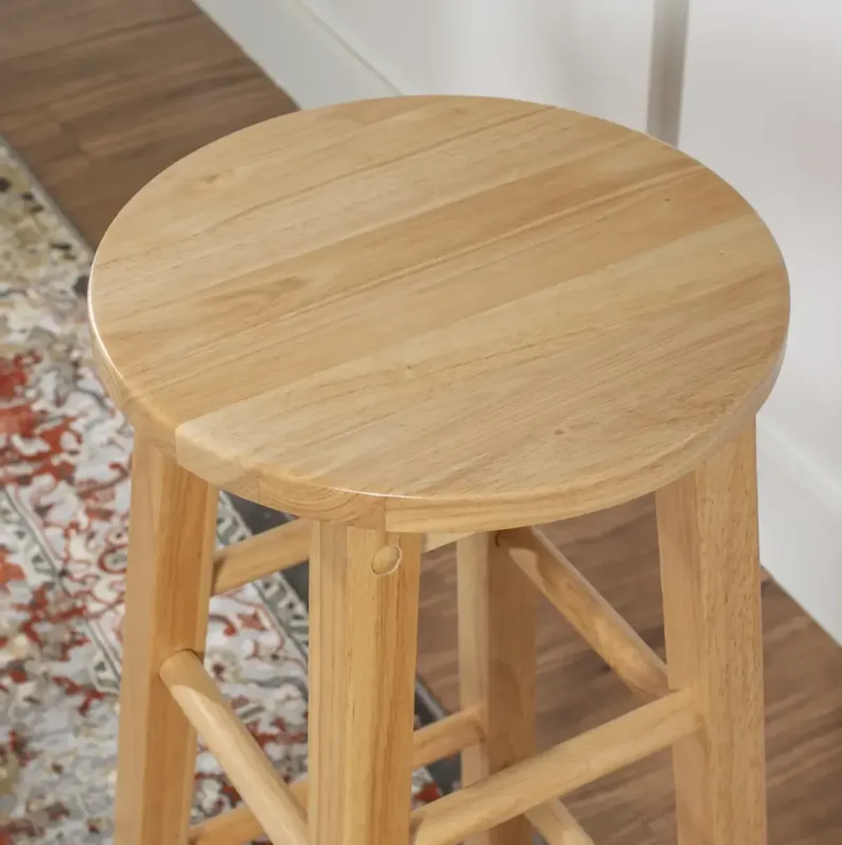 Linon 29 Inch Bar Stool with Round Seat