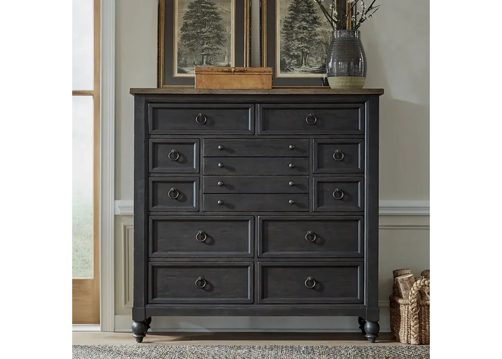 Liberty Furniture Americana Farmhouse Black/Dusty Taupe Dresser