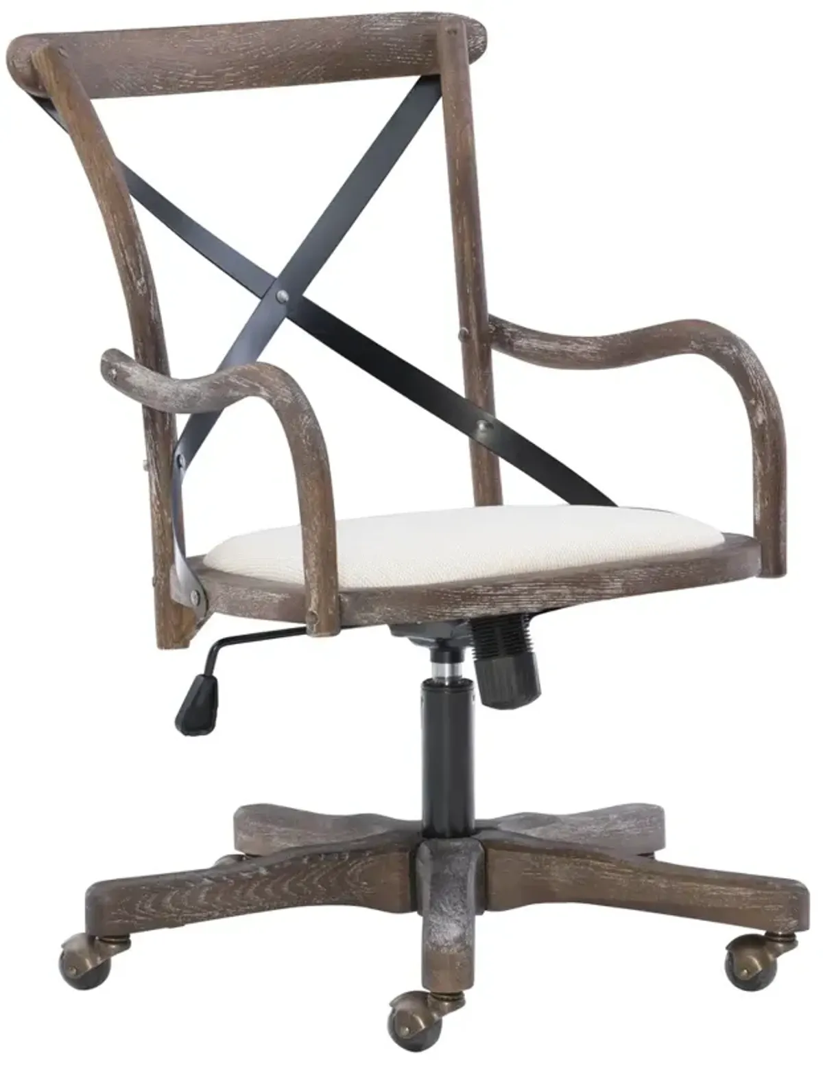 Linon Carson Caf Neutral Home Office Desk Chair