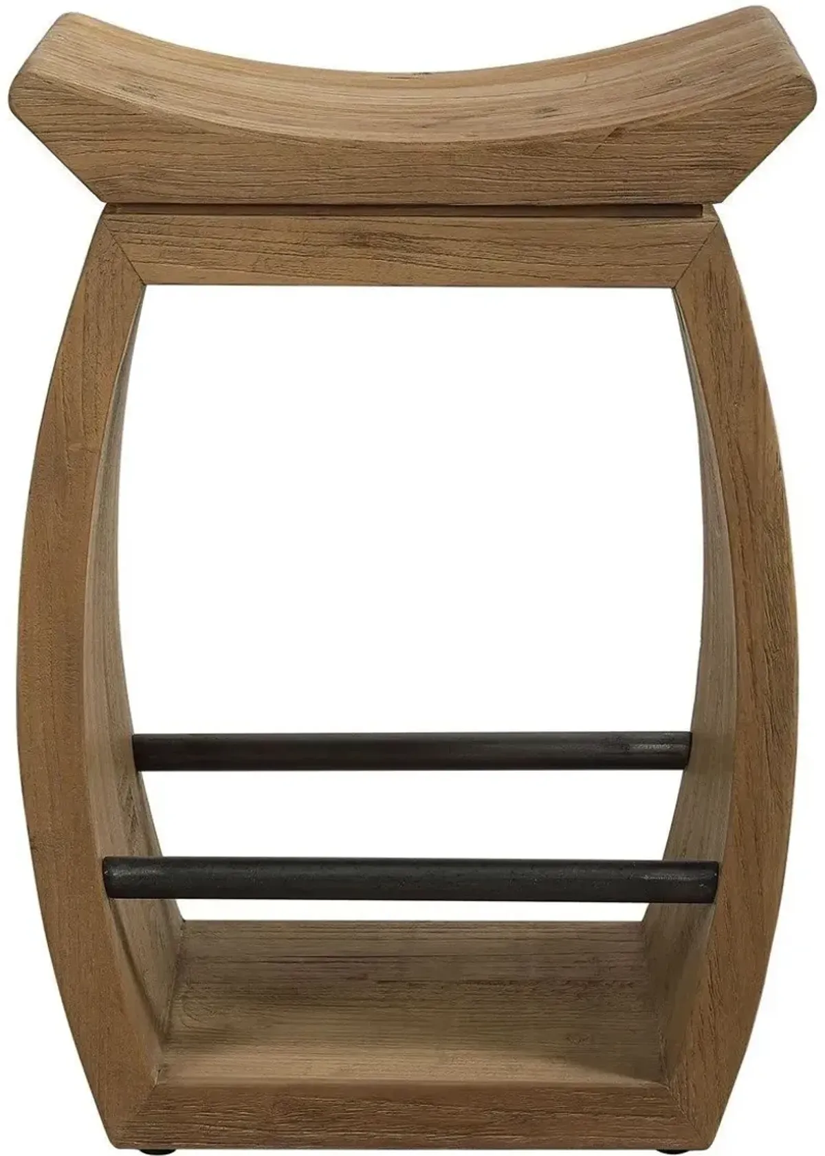 Uttermost Connor Brown Modern Wood Counter-Height Stool