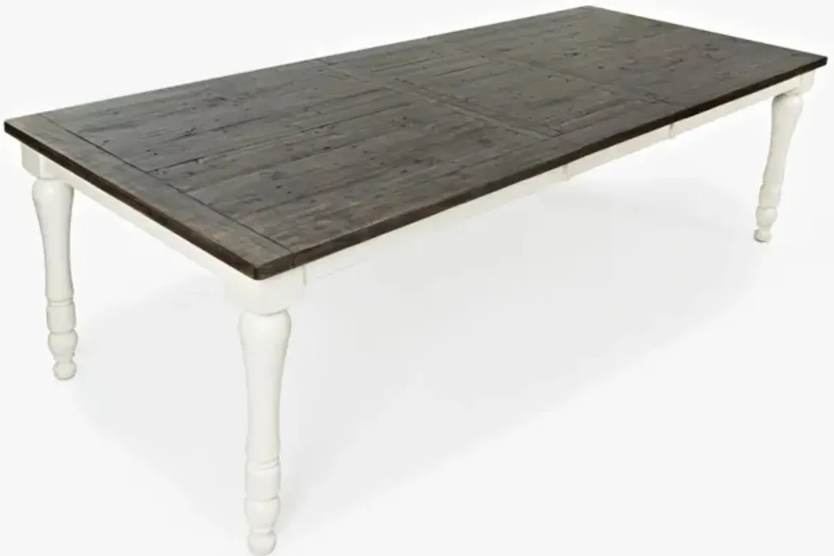 Jofran Madison County Rectangle Ext Table Vintage White
