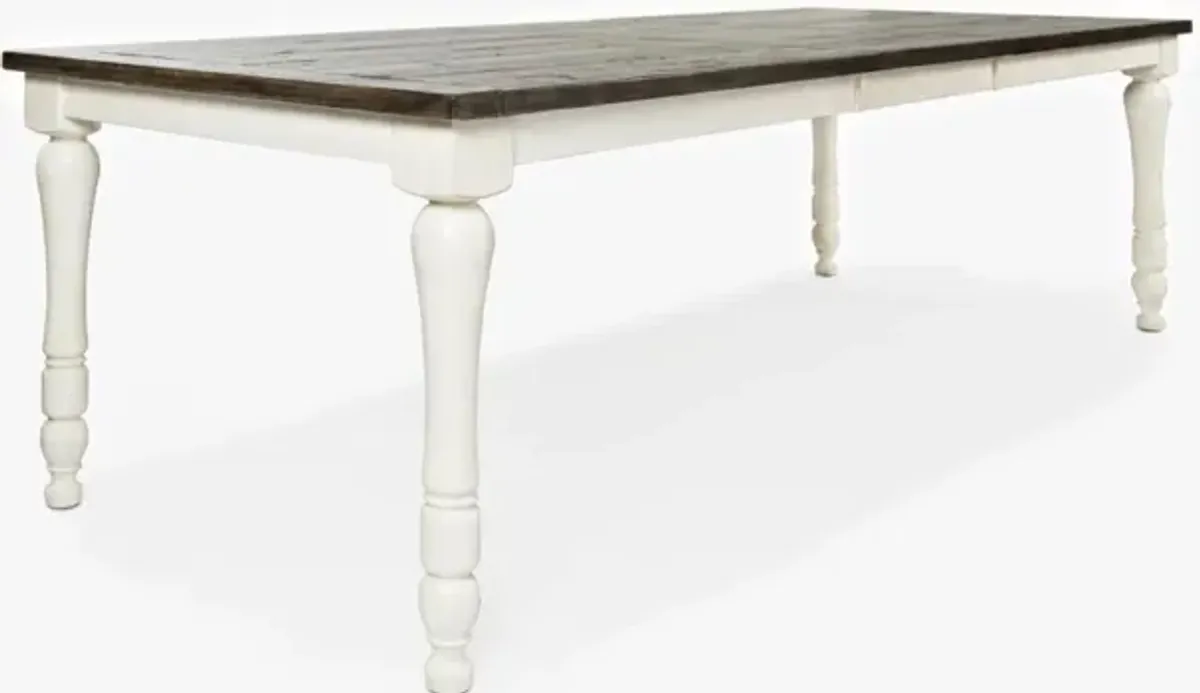 Jofran Madison County Rectangle Ext Table Vintage White