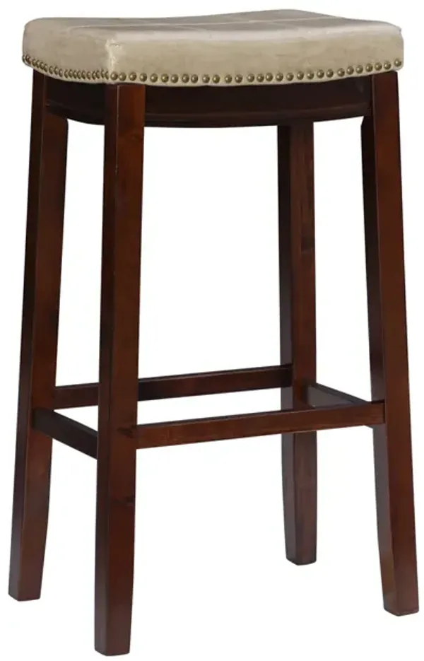 Linon Claridge Beige Bar Stool