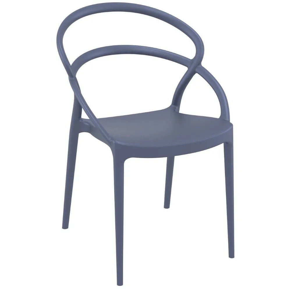 PIA DINING CHAIR DARK GRAY