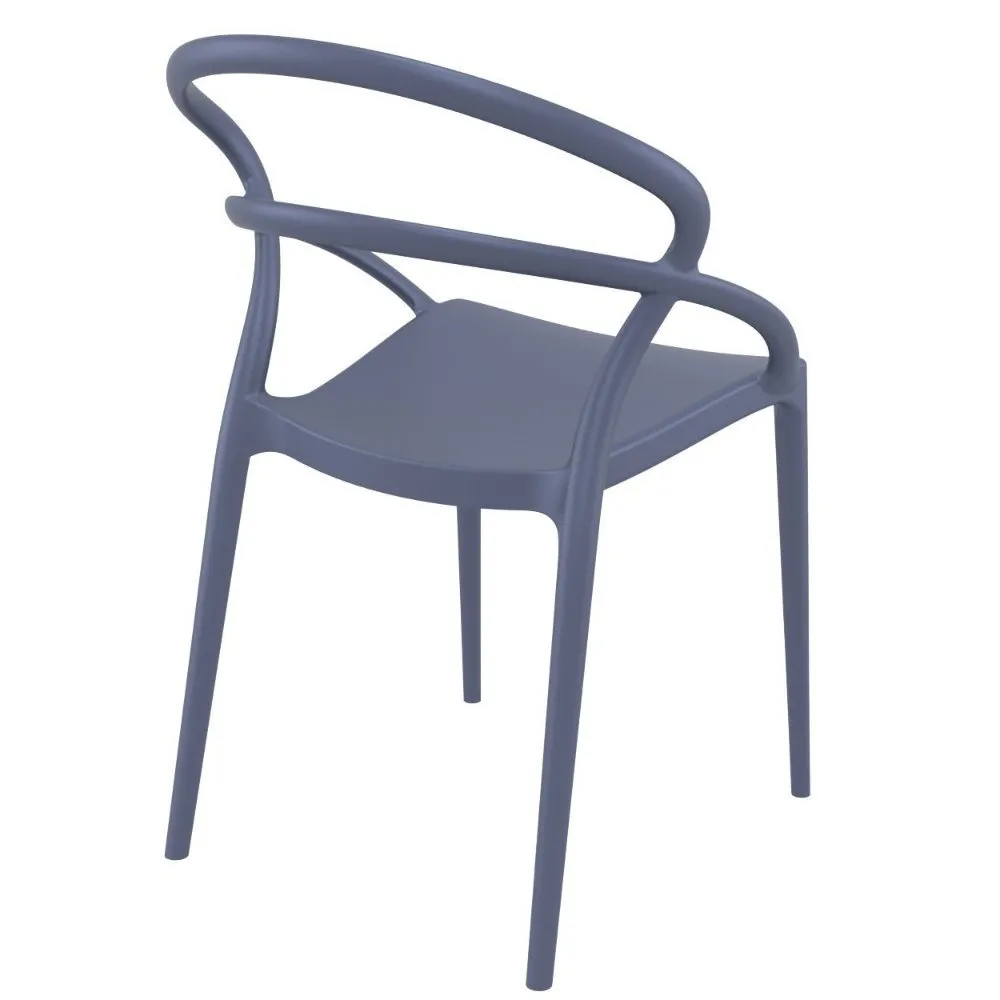 PIA DINING CHAIR DARK GRAY