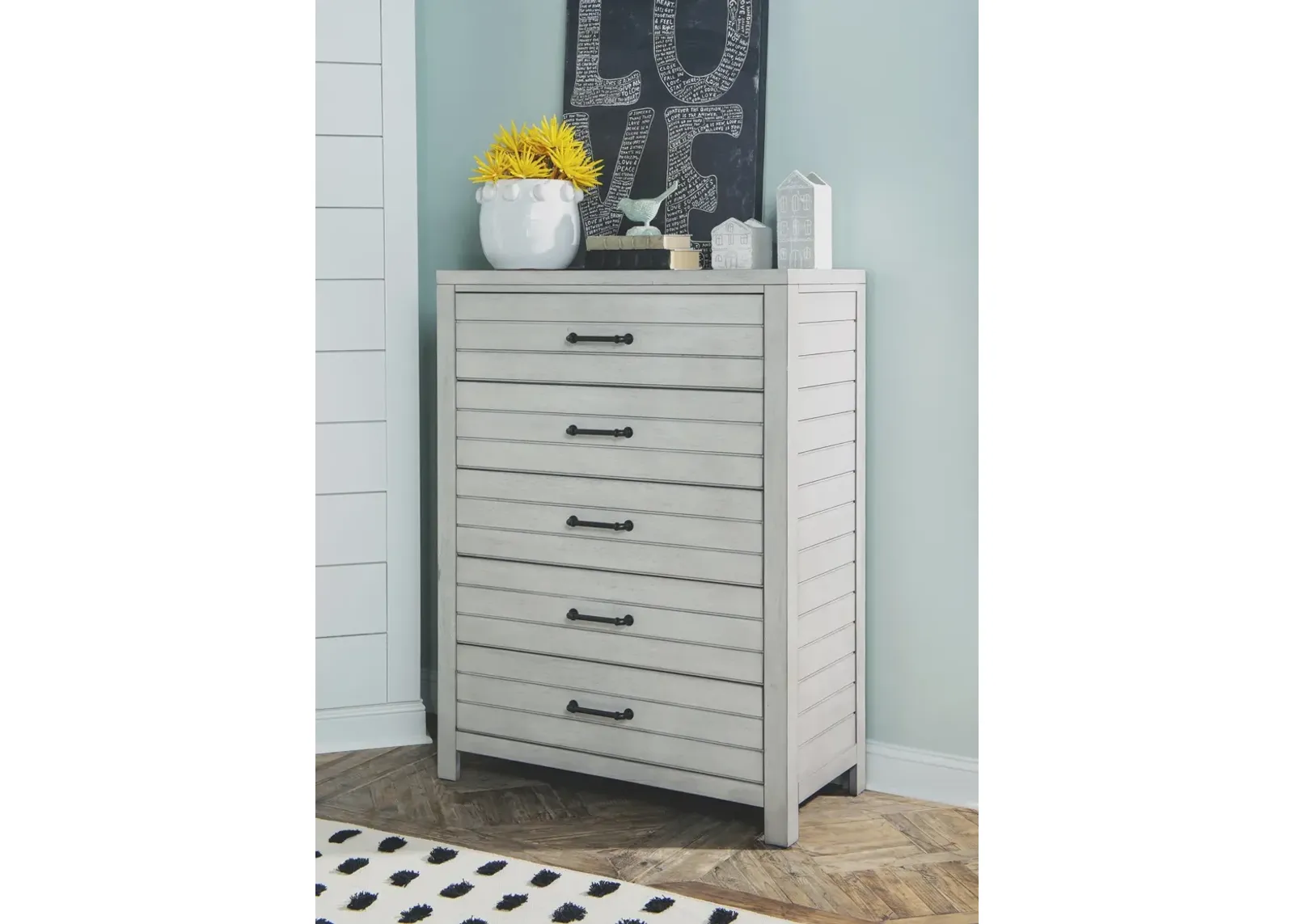 Legacy Classic Kids/Teens Summer Camp Gray Drawer White Finish Chest