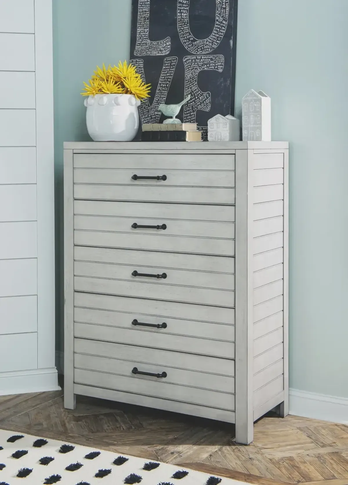 Legacy Classic Kids/Teens Summer Camp Gray Drawer White Finish Chest