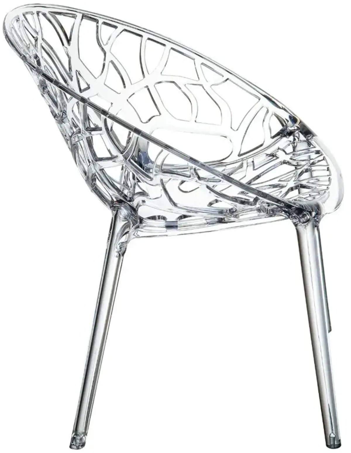 CRYSTAL POLYCARBONATE MODERN DINING CHAIR TRANSPARENT