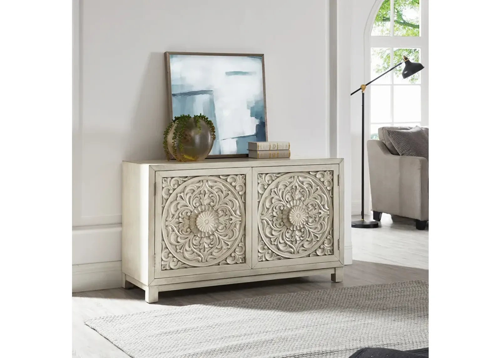 Liberty Furniture Sundance Antique Linen Accent Cabinet