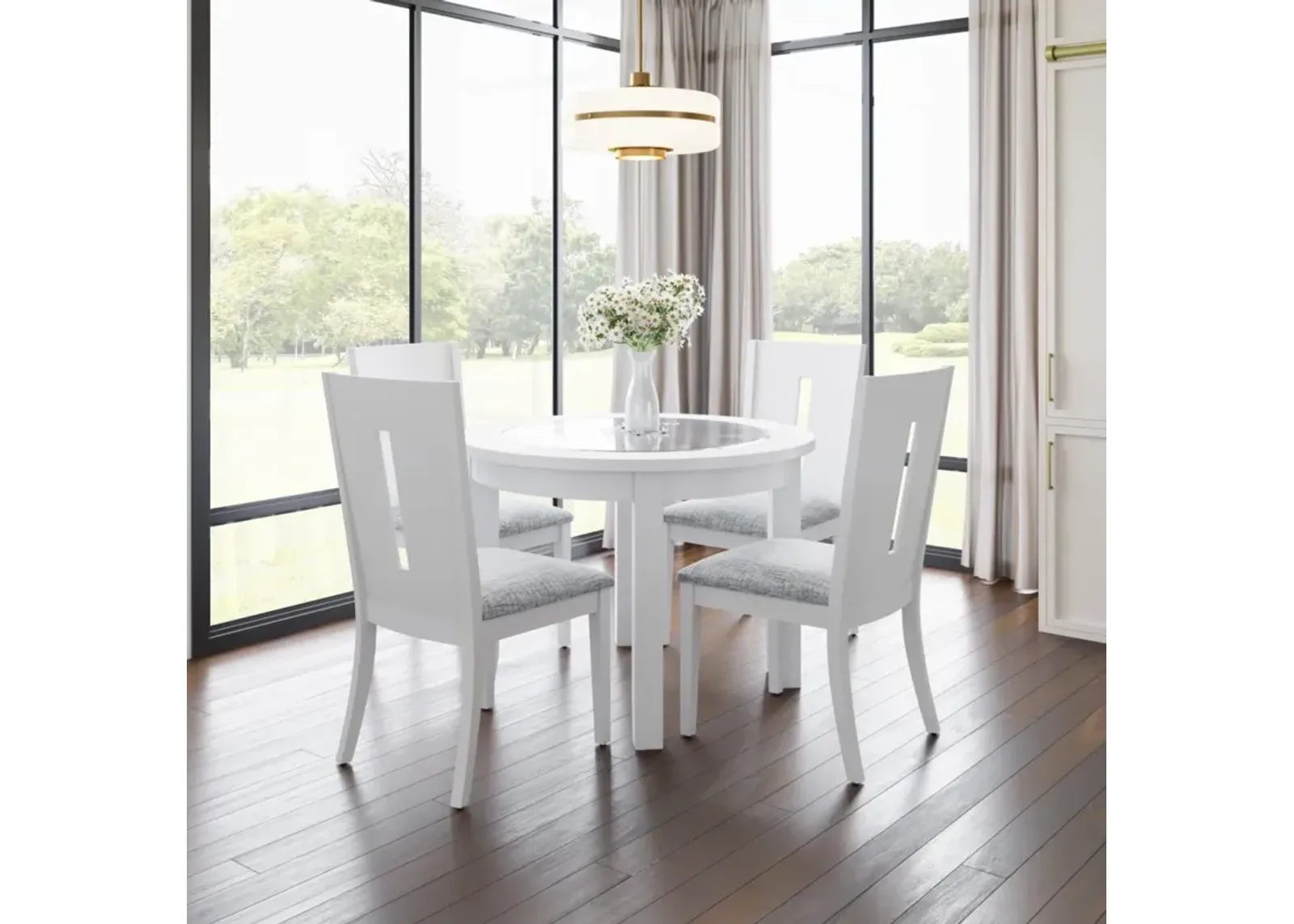 Jofran Urban Icon Round Dining Table White