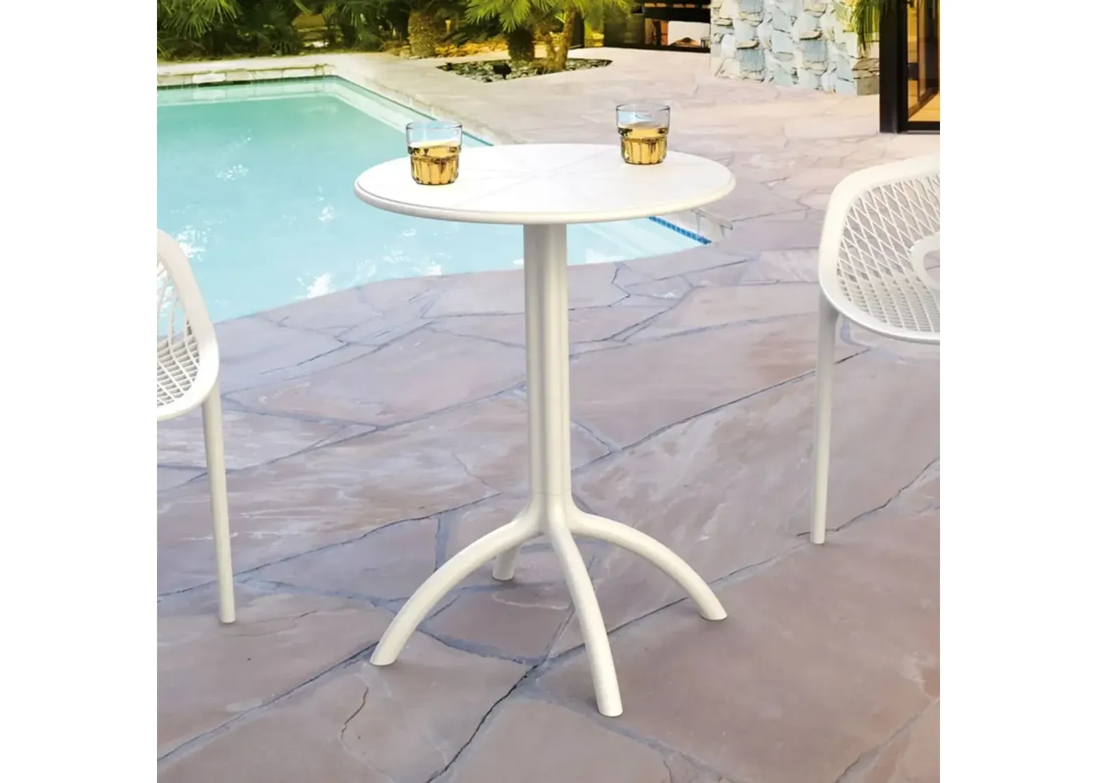 Compamia Octopus Round Bistro Table White