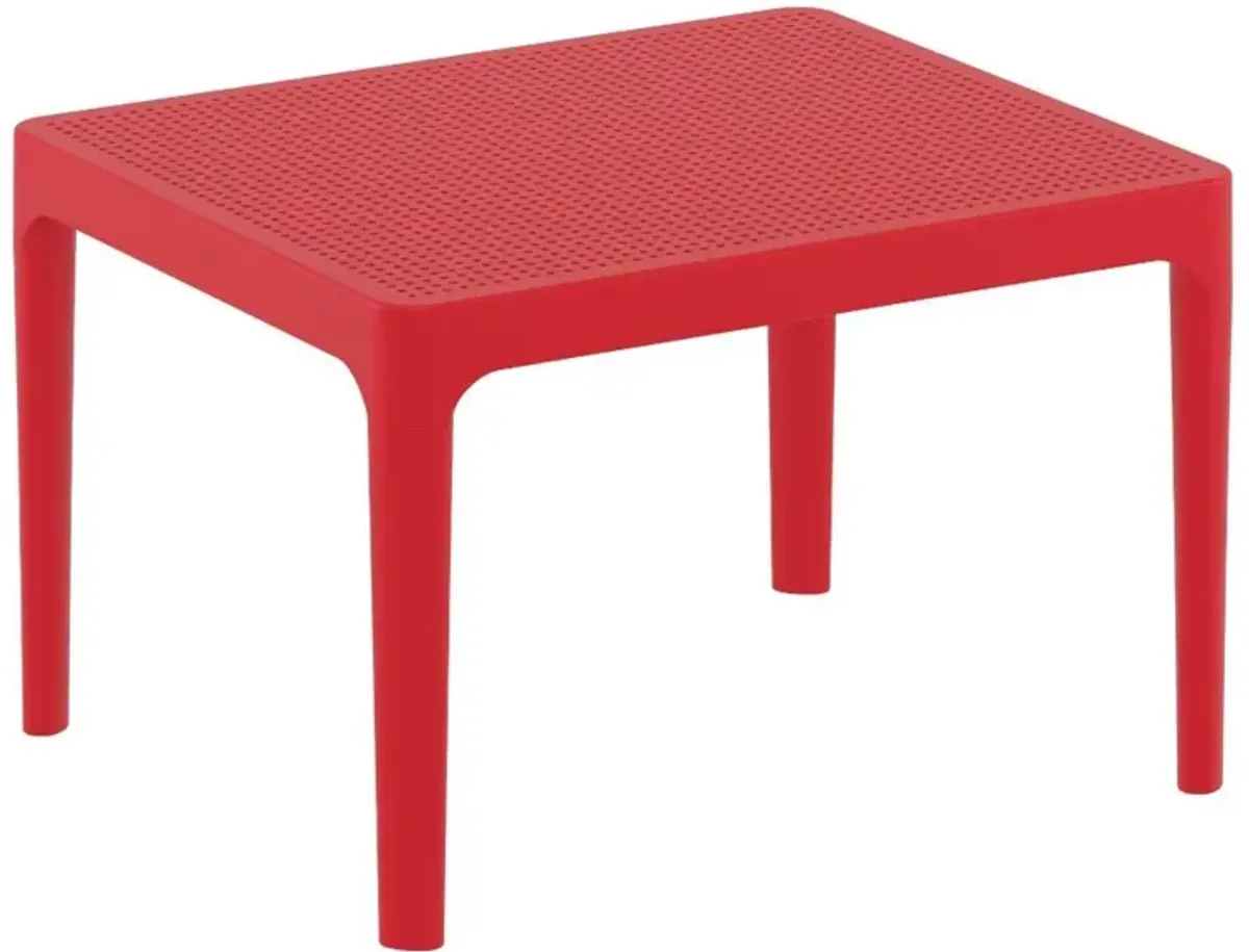 Compamia 24 Inch Outdoor Sky Side Table Red