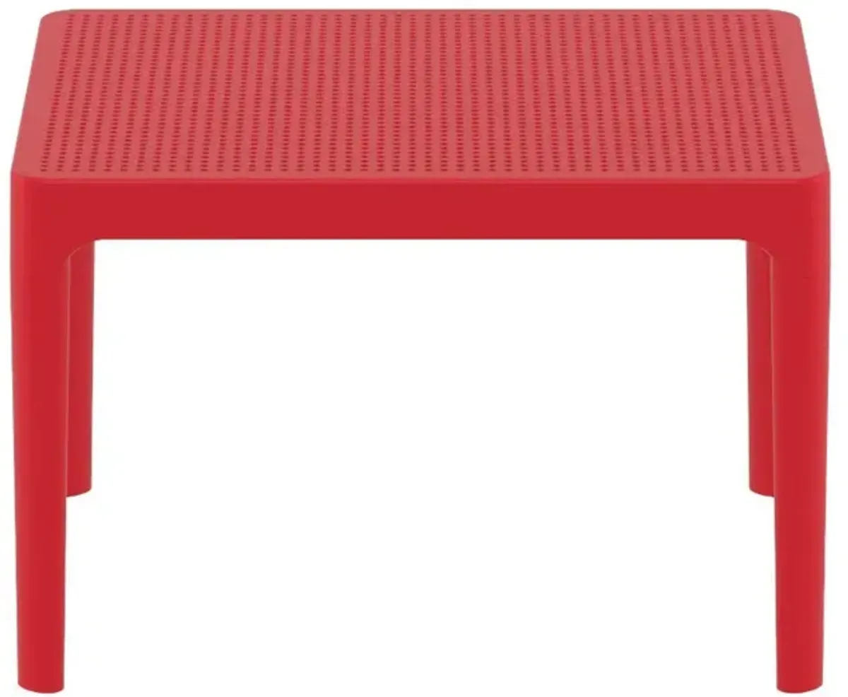 Compamia 24 Inch Outdoor Sky Side Table Red