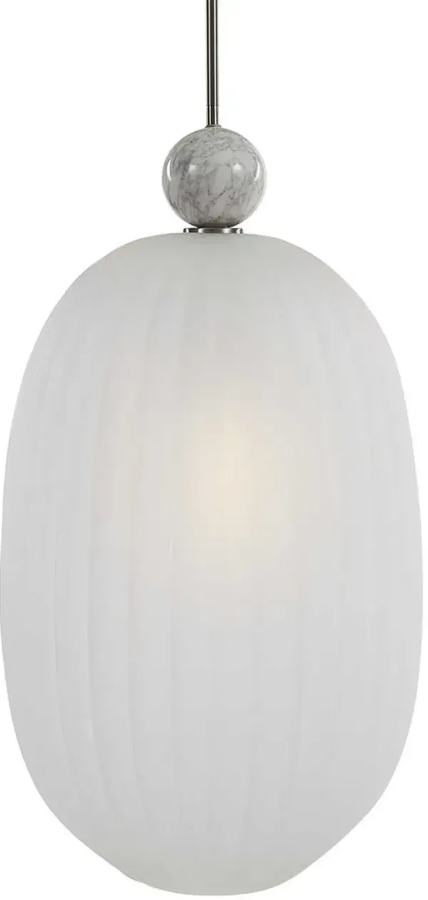Uttermost Crème Brushed Nickel Oversized 1-Light Pendant