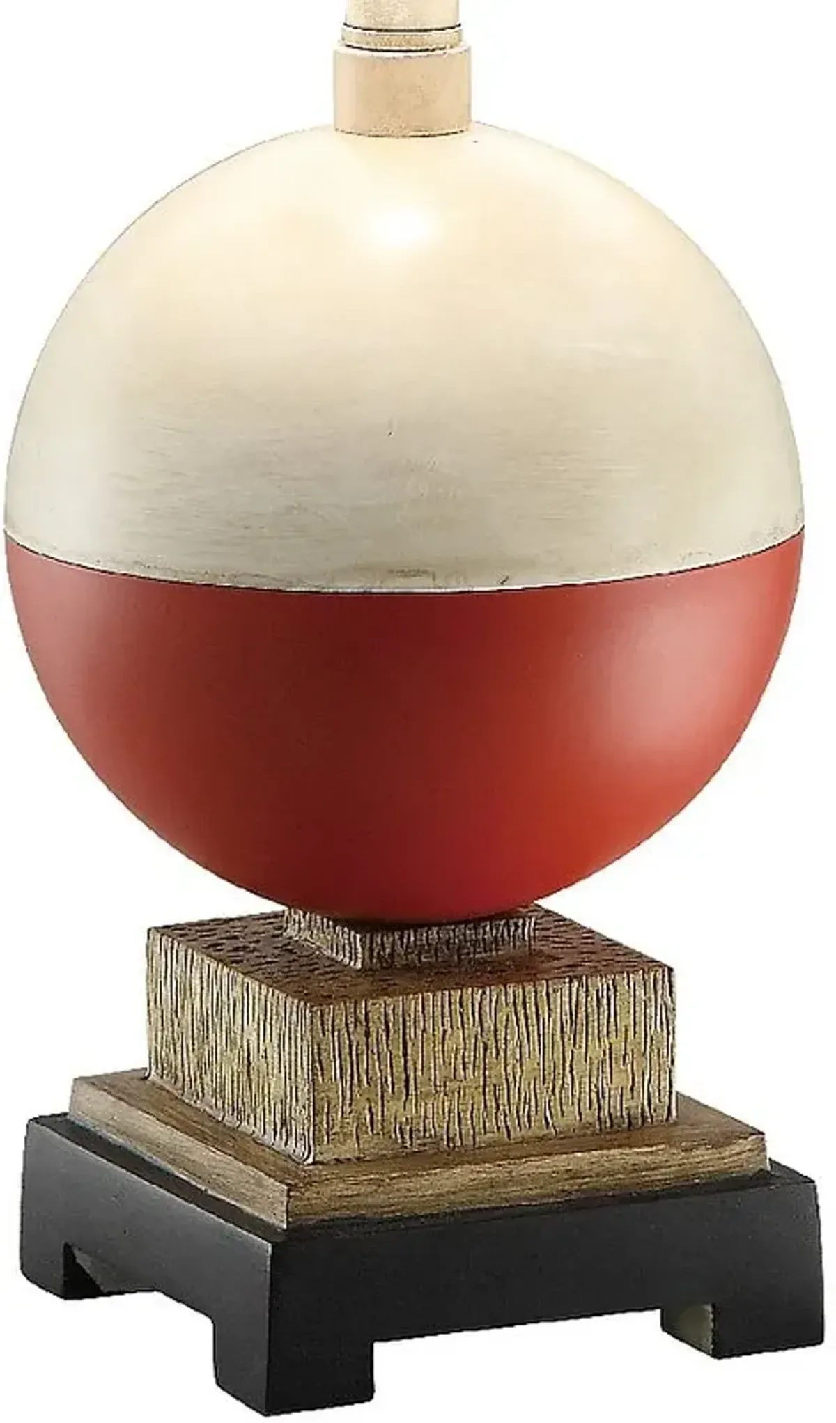 Crestview Bobber Red White & Brown Table Lamp