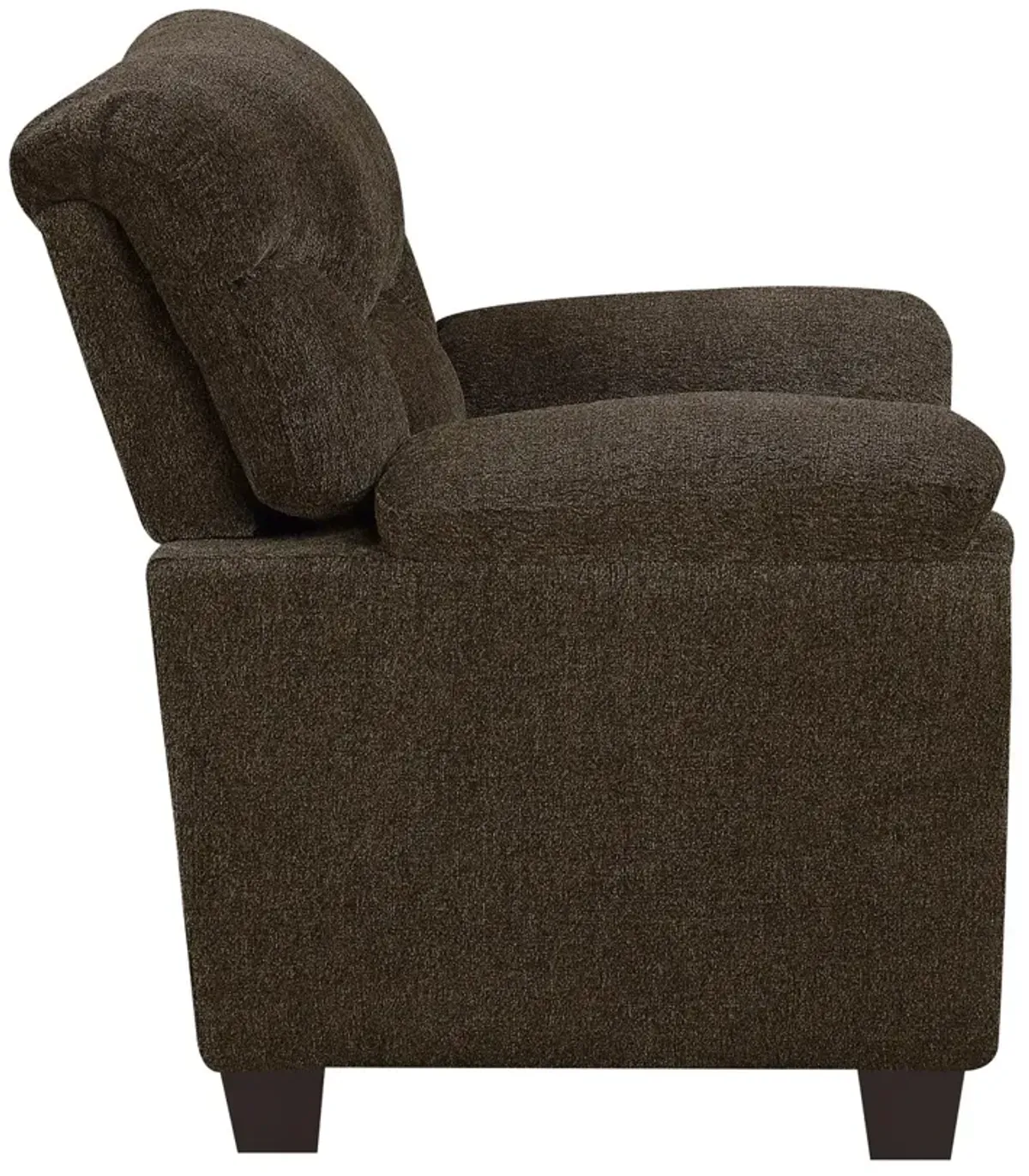 Coaster Clementine Upholstered Padded Arm Accent Chair Brown