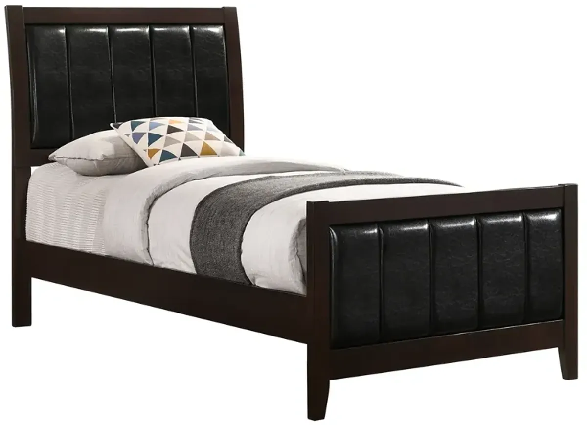 Coaster Carlton Wood Twin Panel Bed Cappuccino