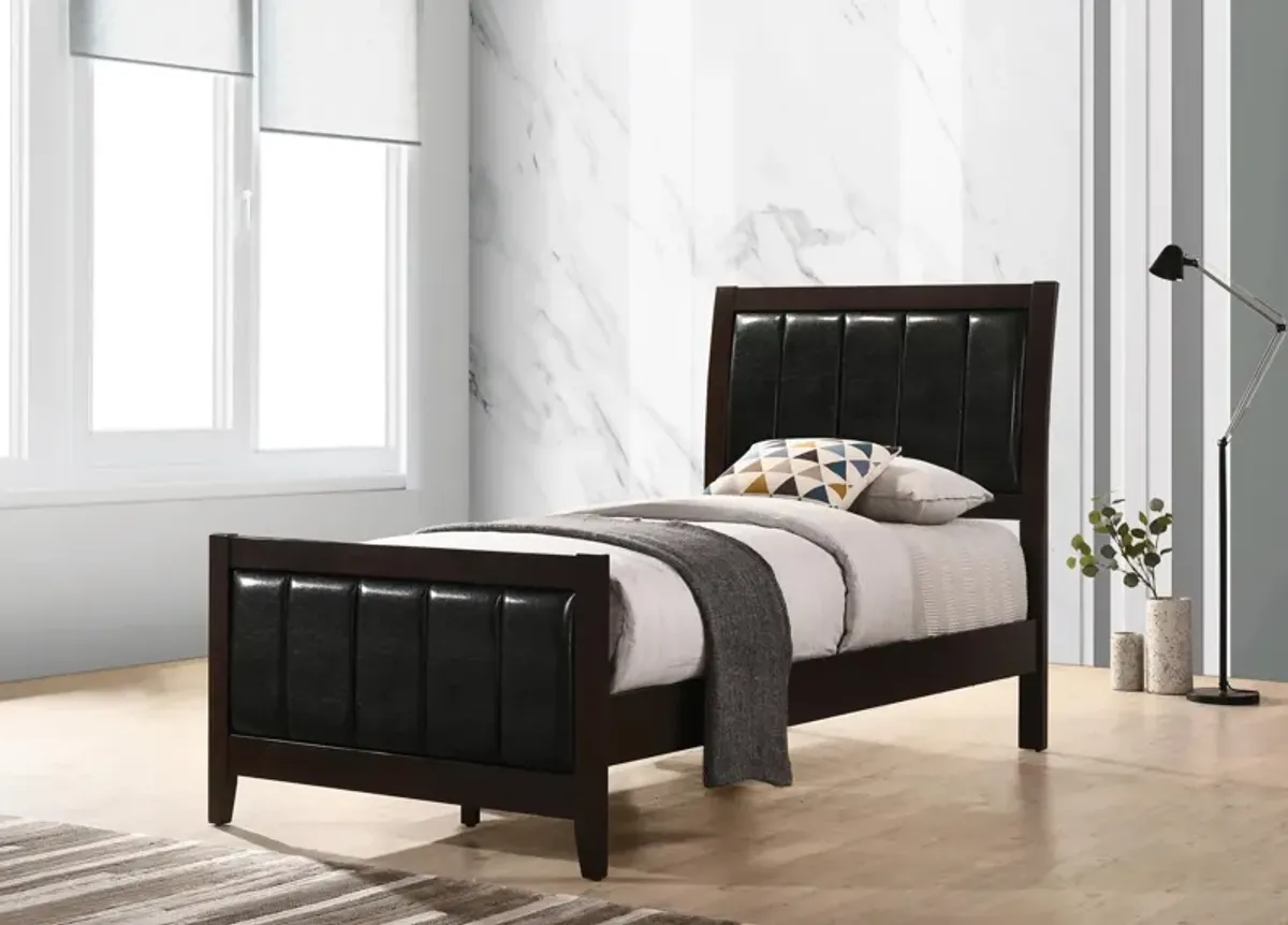 Coaster Carlton Wood Twin Panel Bed Cappuccino