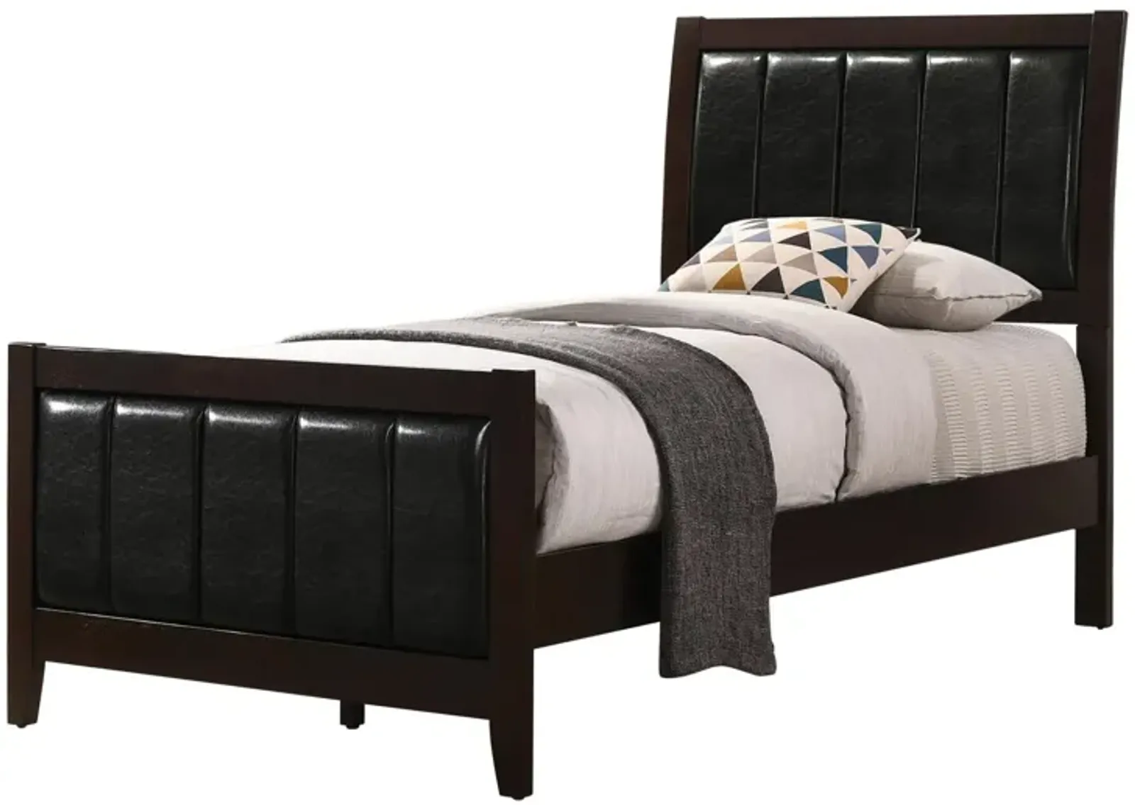 Coaster Carlton Wood Twin Panel Bed Cappuccino