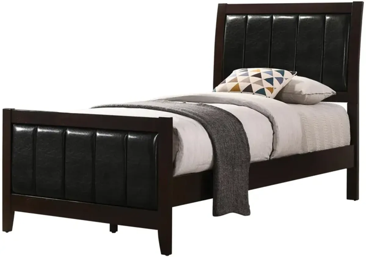 Coaster Carlton Wood Twin Panel Bed Cappuccino