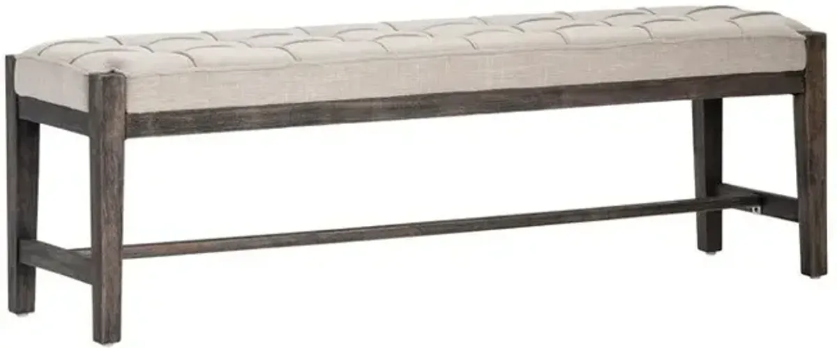 Crestview Dixon Light Gray Bench