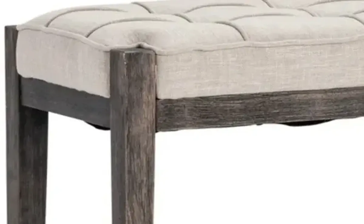 Crestview Dixon Light Gray Bench