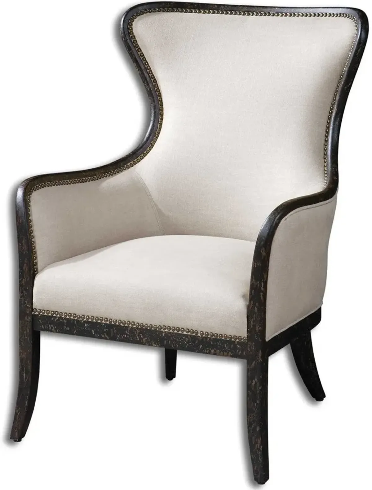 Uttermost Sandy Shimmery Sand Wing Chair