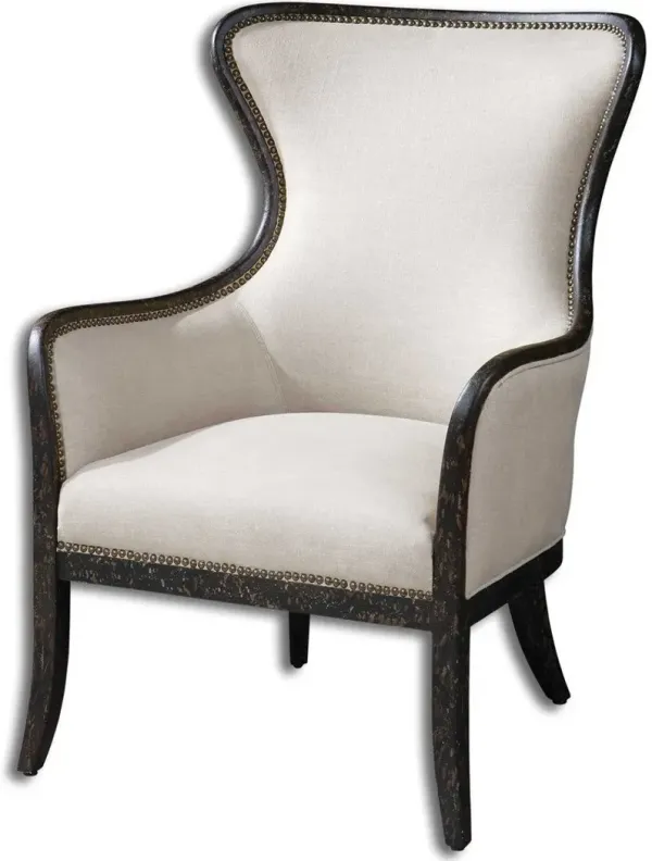 Uttermost Sandy Shimmery Sand Wing Chair