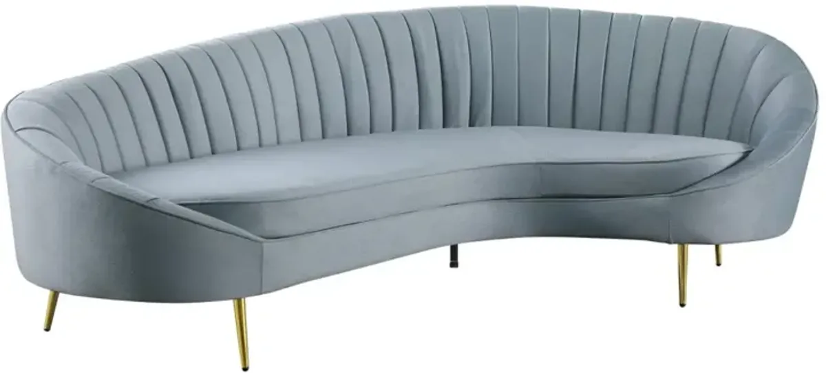 Chintaly Dallas Teal Modern Chaise-Style Sofa with Pet & Stain Resistant Fabric