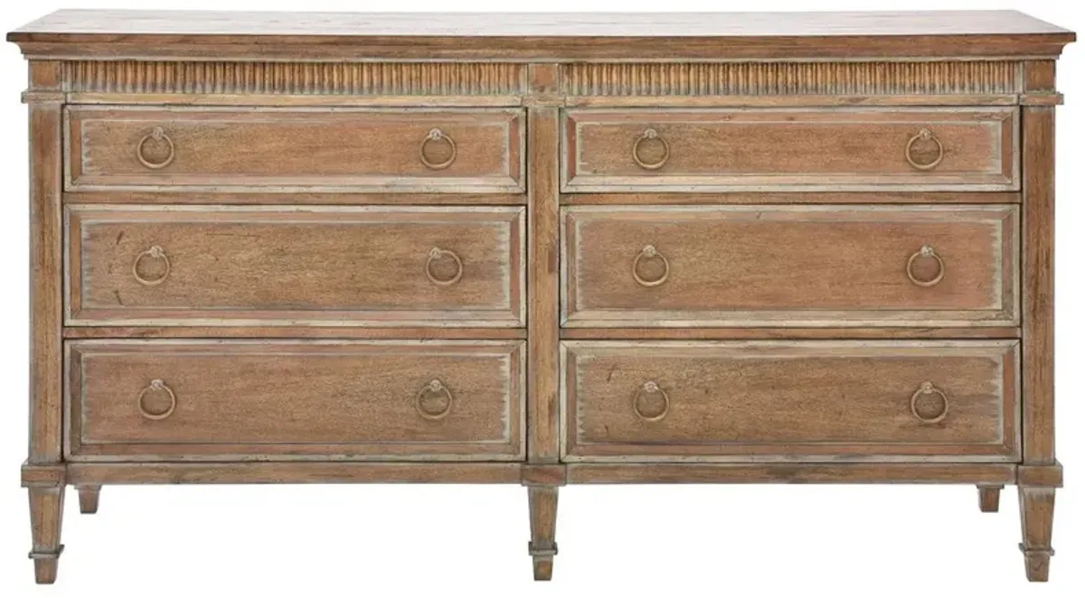 CAMELOT 6-DRAWER DRESSER IN BEACHWOOD FINISH