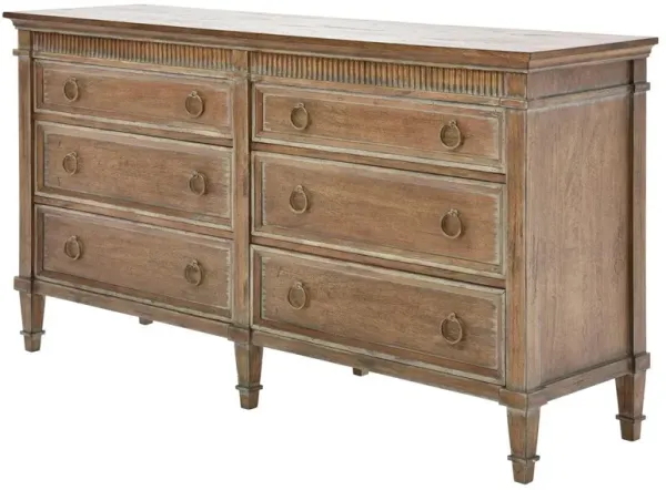 Noble Furniture Camelot 6-Drawer Dresser in Beachwood Finish