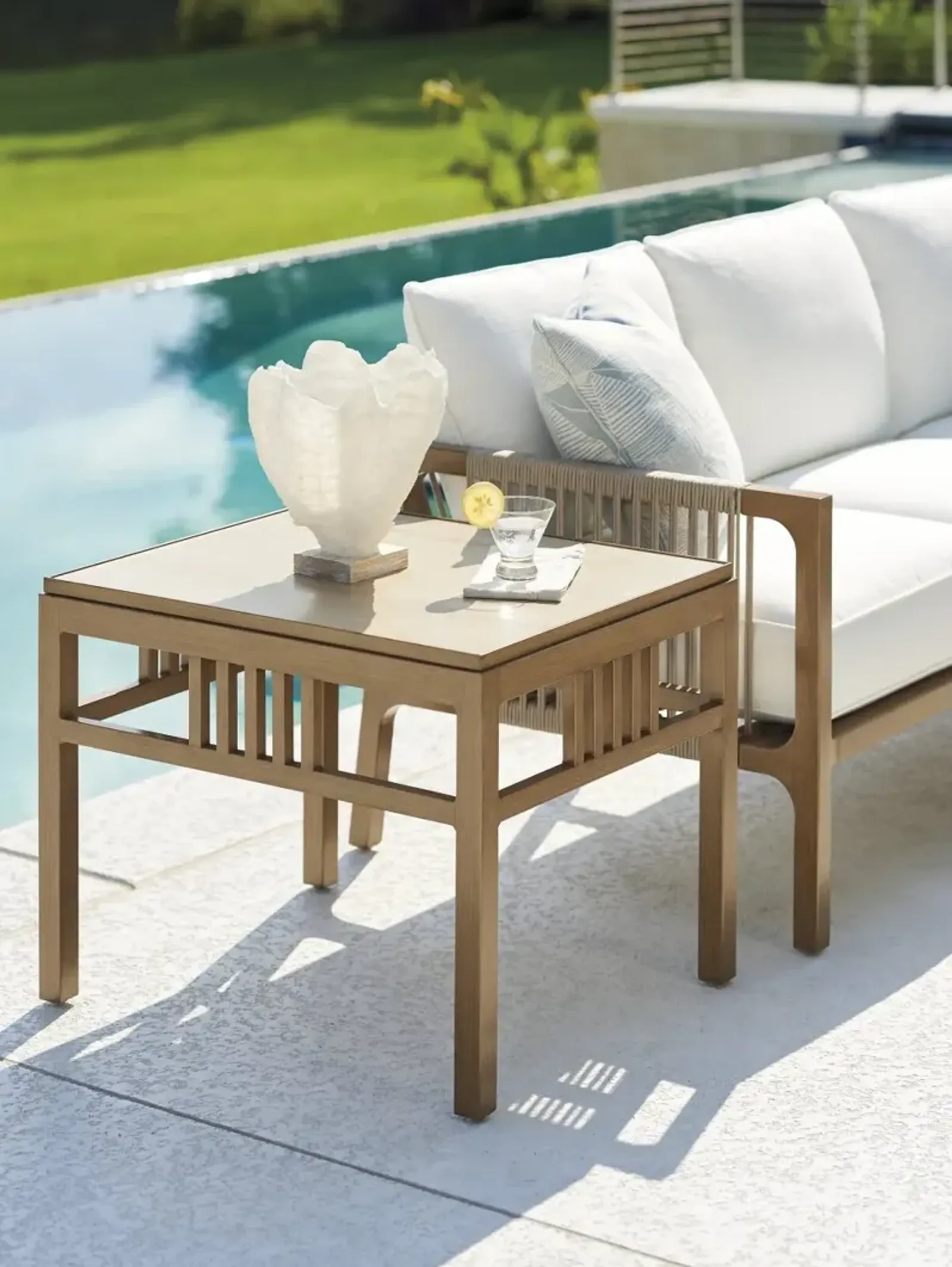 Tommy Bahama Outdoor by Lexington St. Tropez Rectangular End Table