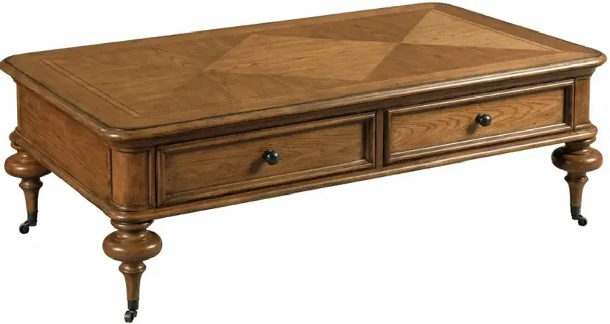 American Drew Berkshire Pearson Warm Cognac Coffee Table