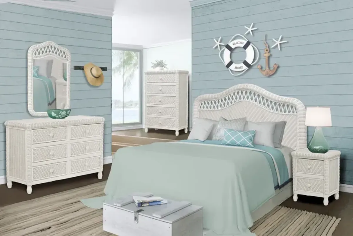 Seawinds Santa Cruz White Finish King Headboard