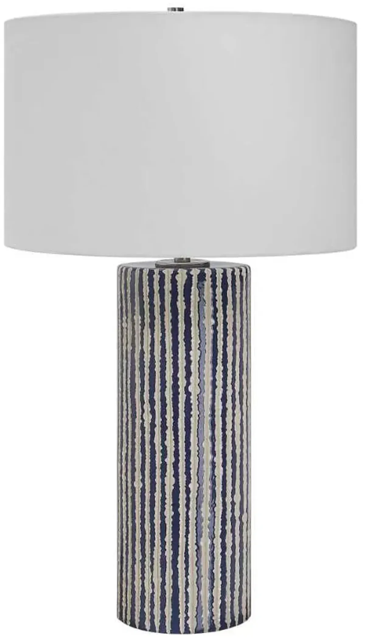 Uttermost Havana Blue/Off-White/White Table Lamp