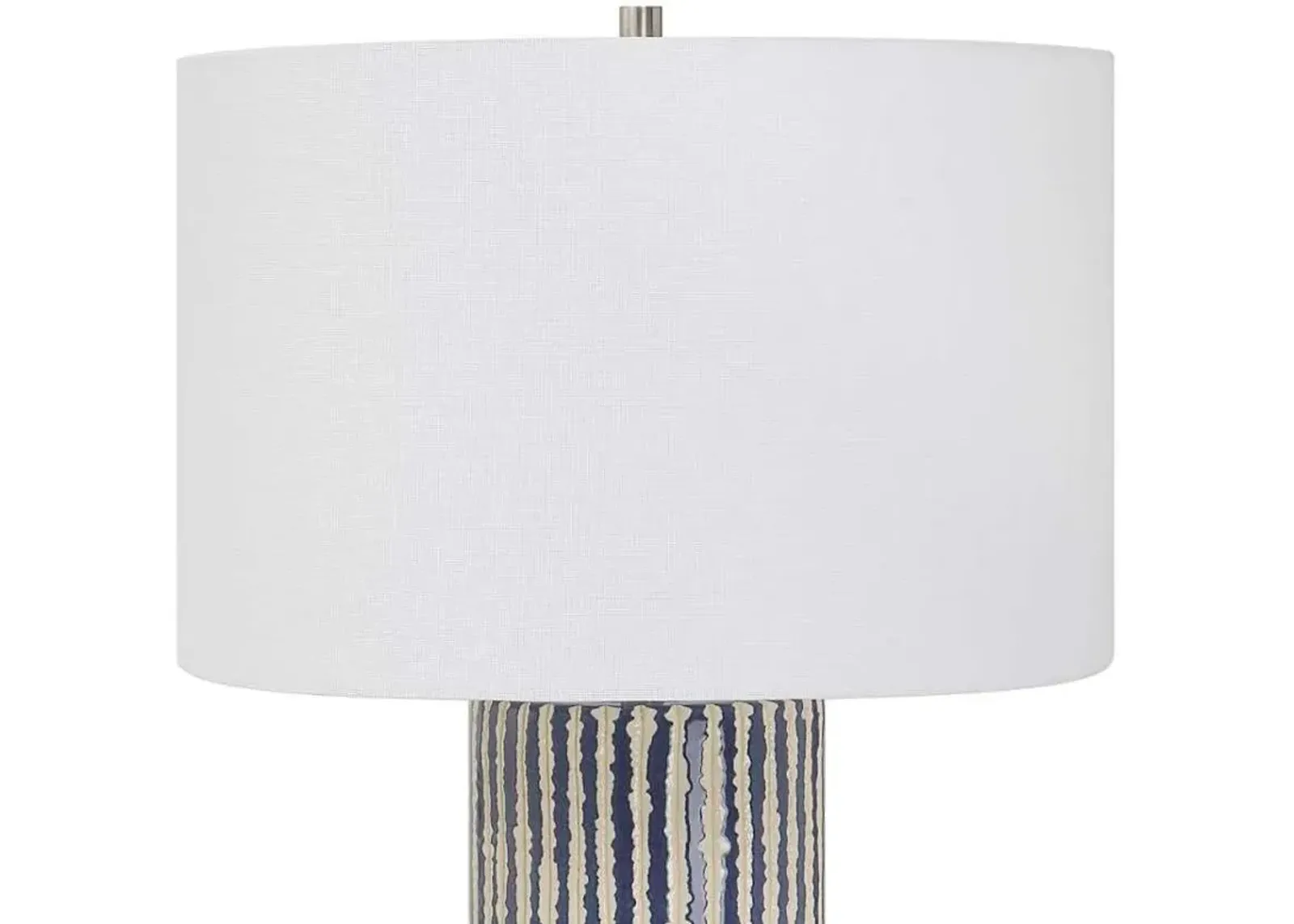 Uttermost Havana Blue/Off-White/White Table Lamp