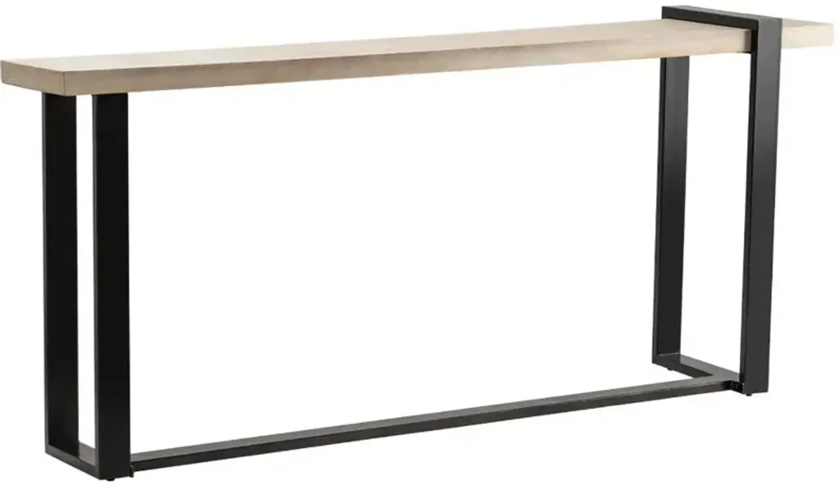 Crestview Matthews Beige/Black Narrow Console Table